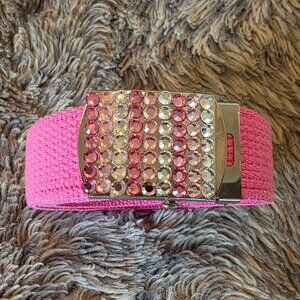 Swarvoski crystal embellished buckle and pink Belt XS